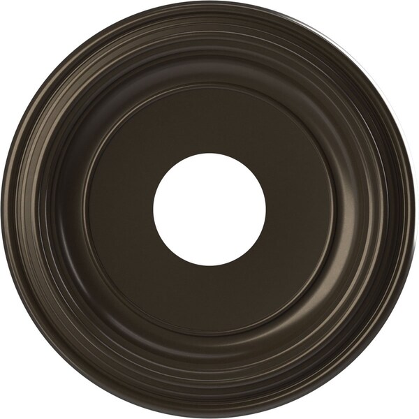Ekena Millwork Traditional PVC Medallion (Canopies up to 7 1/2"), 13"OD x 3 1/2"ID x 1 1/4"P, Metallic Dark Bronze CMP13TRCDB - main